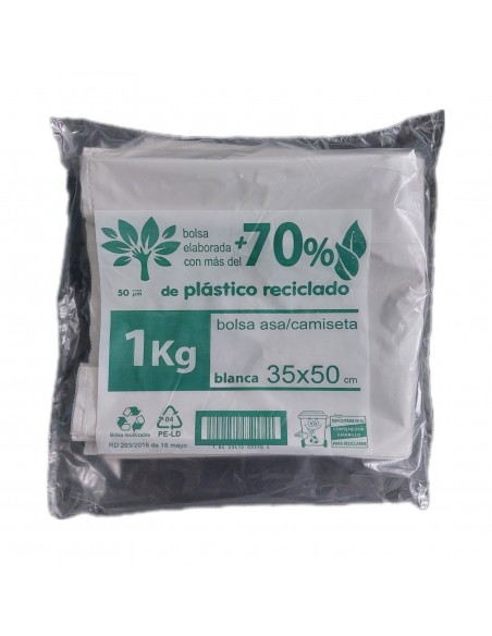 Bolsa Camiseta Blanca 35x50