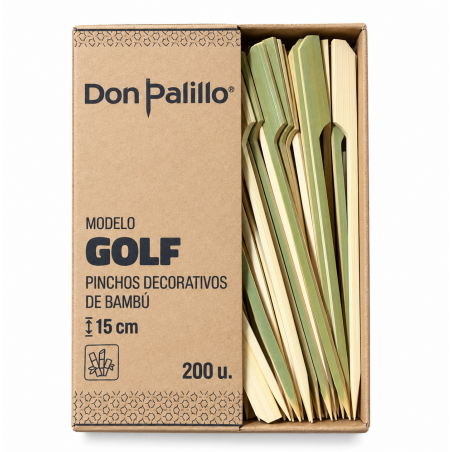 200 Pinchos de bambú golf 15 cm